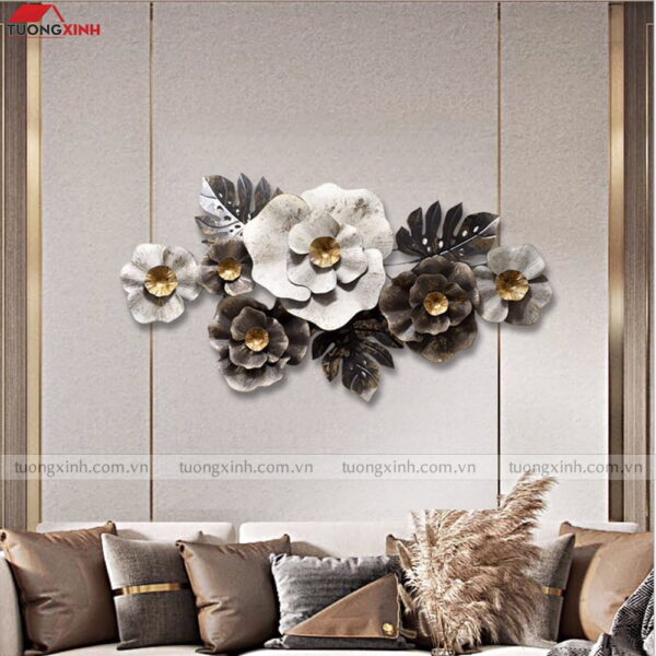 white big flower wall art