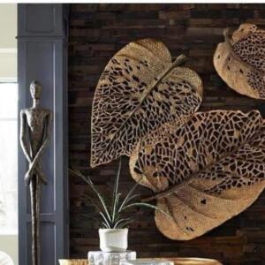 handicraft 3 leaves wall art set , handicraft wall art