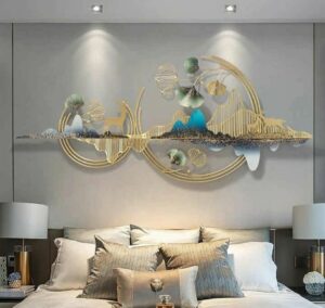 Deer wall art , Animal figure on wall art, Deer on Mountains by Madhuram Handicrafts