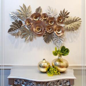 brass wall art , flower wall art , online brass wall art