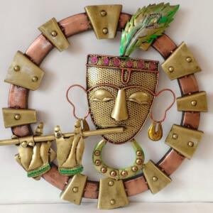 krishna in golden designer frame