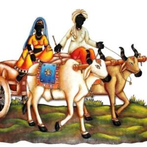 Metal Wall art , Handicraft items, Village scene decoe